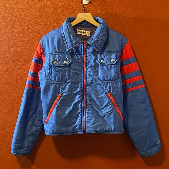 Liberty Bell Other - Vintage Liberty Bell Boy’s Blue Nylon Full Zip Retro Colorblock Ski Jacket